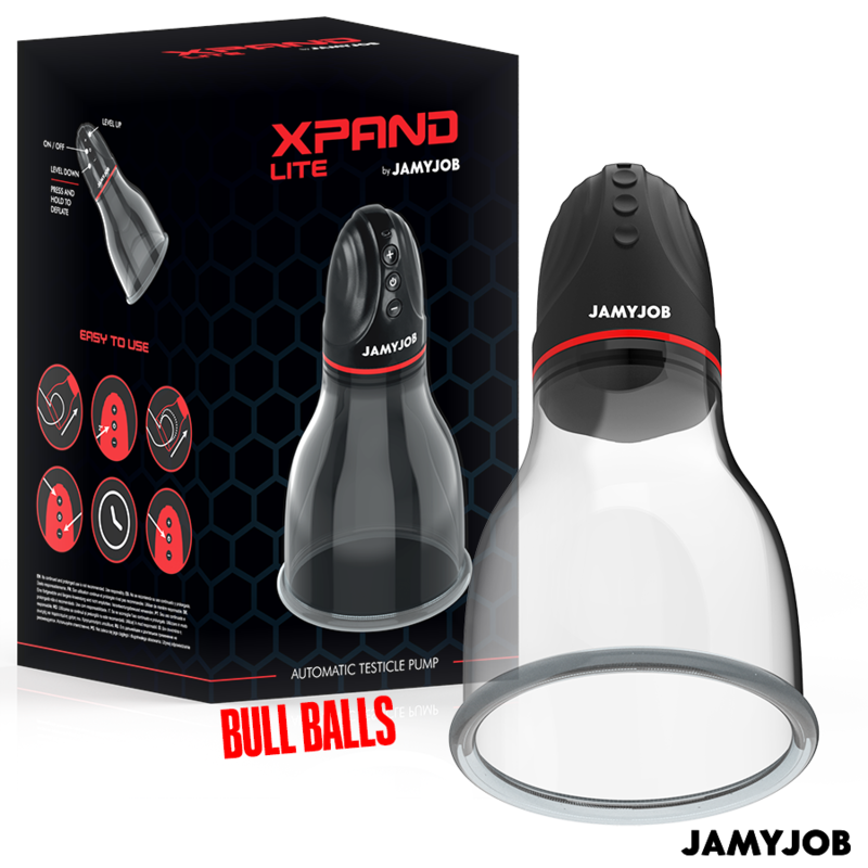 JAMYJOB - BOMBA TESTÍCULA AUTOMÁTICA XPAND LITE 3 NIVELES DE SUCCIÓN GRIS