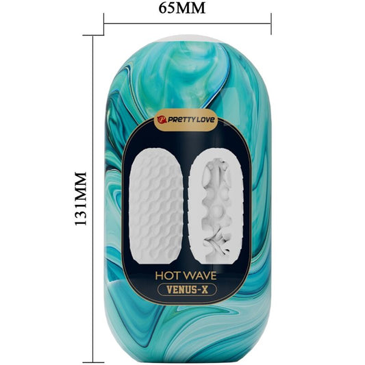 PRETTY LOVE - MASTURBATEUR HOMME HOT WAVE EN SILICONE BLANC