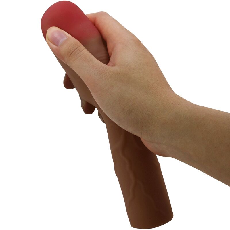 PRETTY LOVE - MANCHON PÉNIS KYLIAN AVEC EXTENSION DE 7,6 CM MULATTO