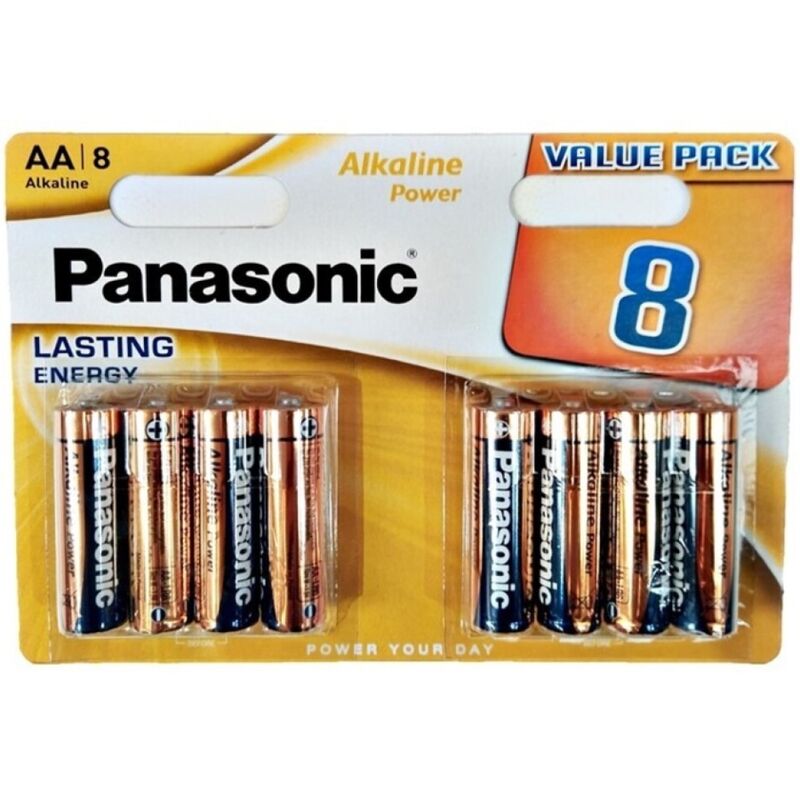PANASONIC - PILAS ALCALINAS AA DE BRONCE LR6 BLISTER*8