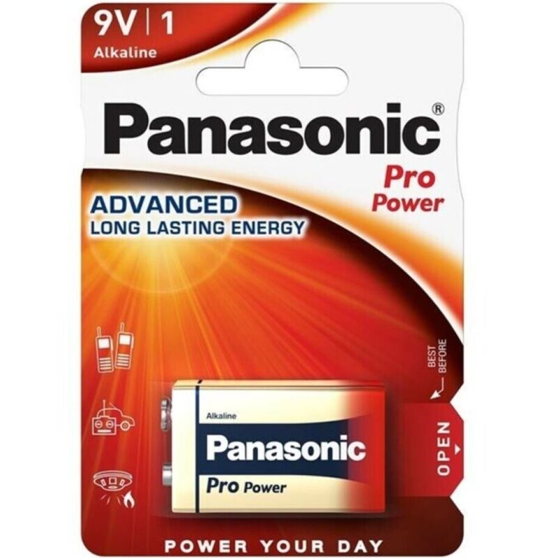 PANASONIC - BATERÍA ALCALINA PRO POWER 9V LR61 BLISTER*1