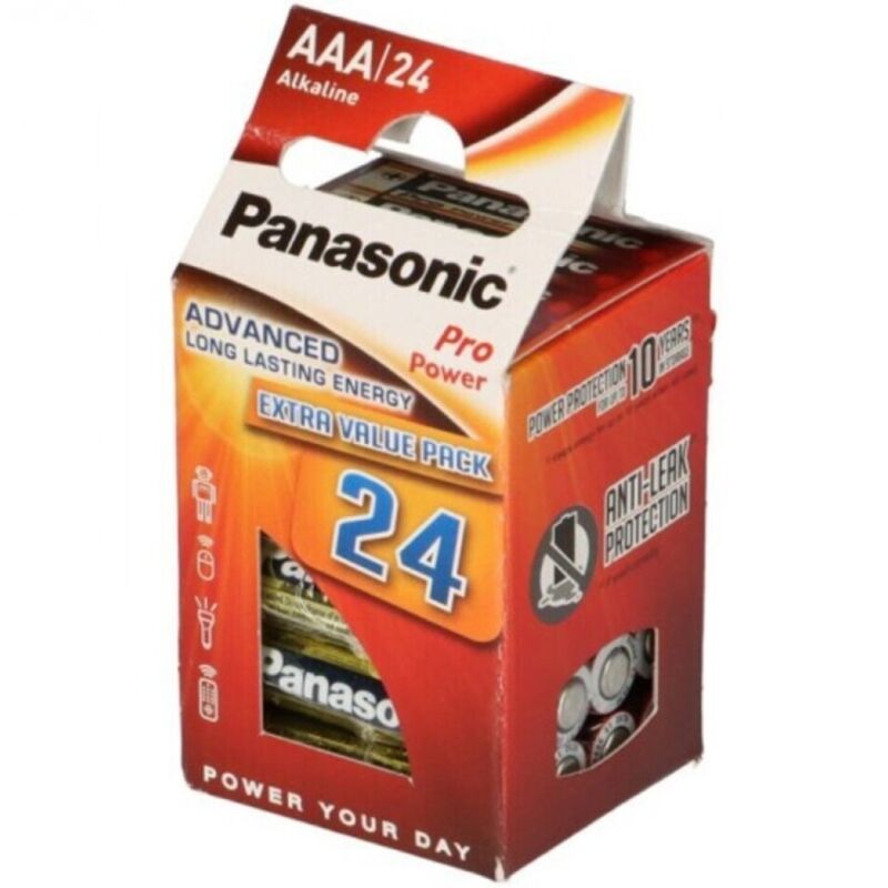 PANASONIC - PILAS ALCALINAS AAA PRO POWER LR03 PAQUETE DE 24