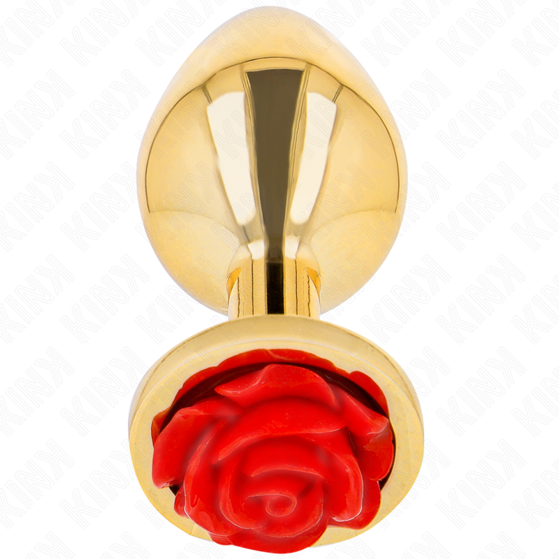 KINK - PLUG ANAL DORADO ROSA ROJO TALLA S