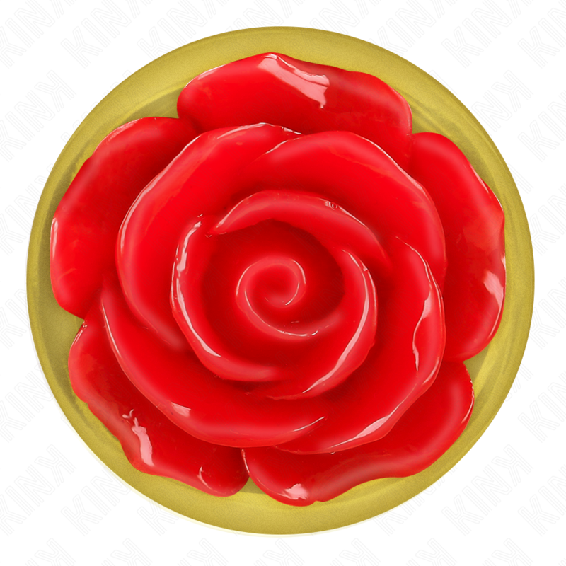 KINK - PLUG ANAL DORADO ROSA ROJO TALLA M