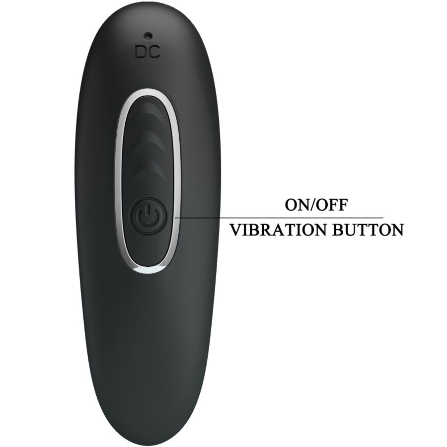 PRETTY LOVE - VIBRADOR ANAL SIDNEY 10 VIBRACIONES NEGRO