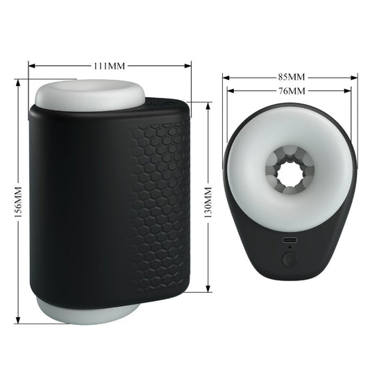 PRETTY LOVE - DJ GIRL MASTURBATEUR HOMME AVEC VIBRATIONS 5 RÉGLAGES NEGRO