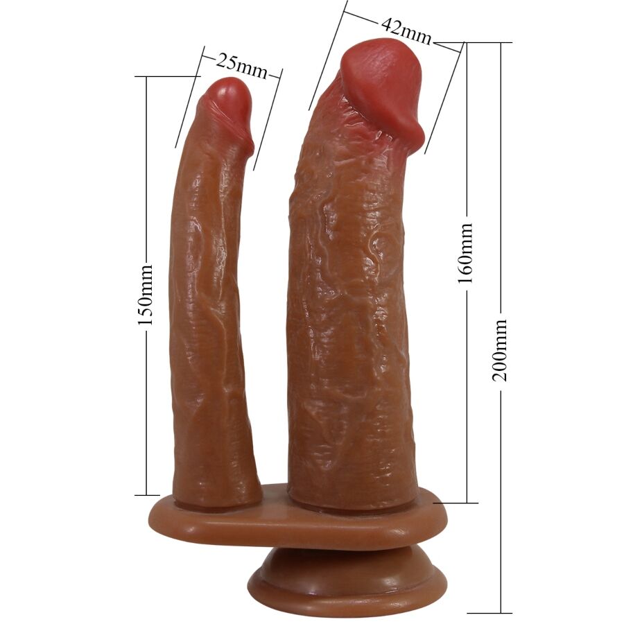 PRETTY LOVE - GORAN DILDO DOBLE REALISTA NATURAL MULATO