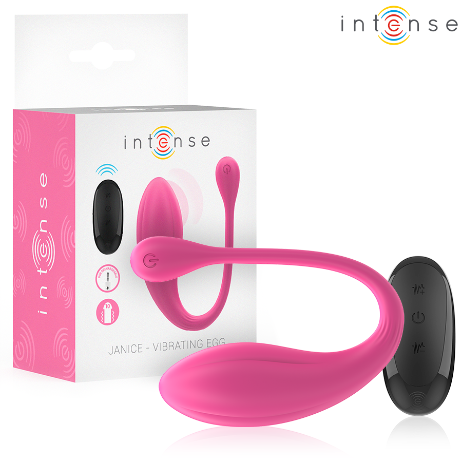 INTENSE - JANICE U VIBRATOR DOUBLE STIMULATION 10 VIBRATIONS PINK REMOTE CONTROL