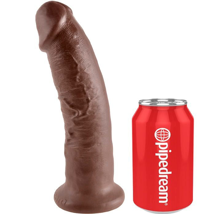 KING COCK - 9 DILDOS MARRÓN 22,9 CM