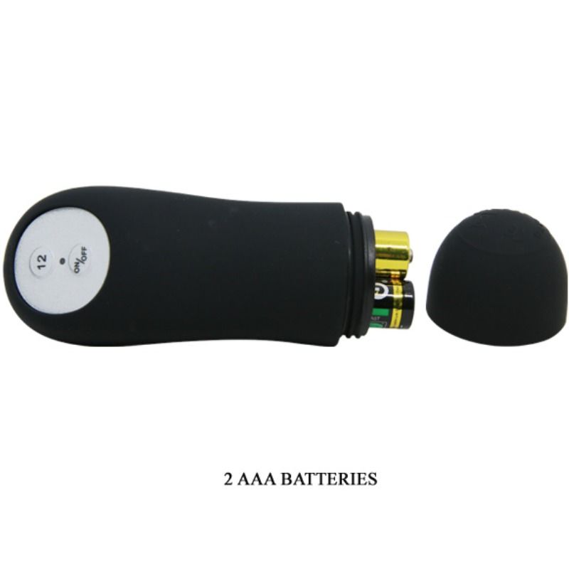 PRETTY LOVE - PLUG ANAL SILICONA ESTIMULACIÓN EXTRA Y 12 MODOS DE VIBRACIÓN CONTROL REMOTO NEGRO