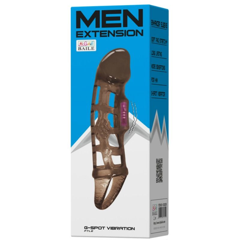 BAILE - EXTENSION DE PÉNIS AVEC VIBRATION ET SANGLE 13,5 CM