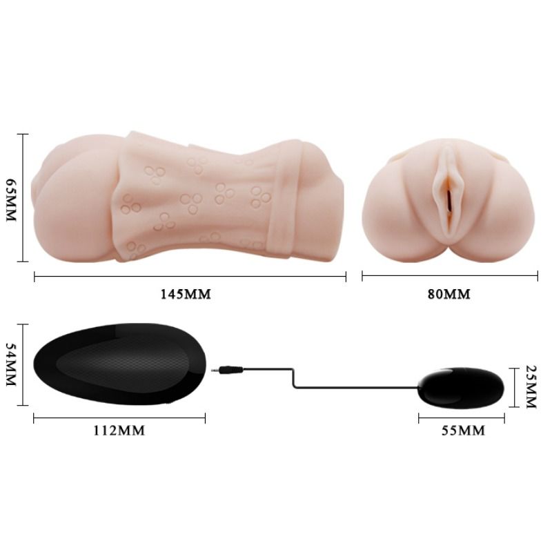 CRAZY BULL - MASTURBADOR DE VAGINA WATER SKIN CON BALA VIBRADORA 2