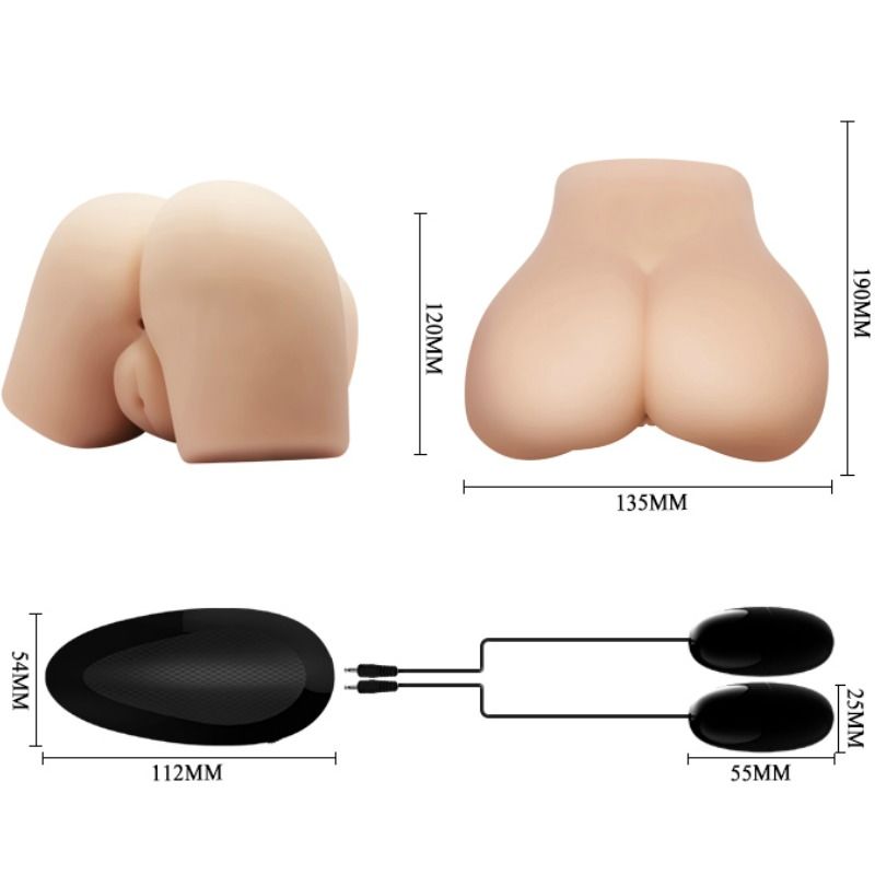 CRAZY BULL - VAGINA Y ANO REALISTAS CON VIBRACIÓN POSICIÓN 4