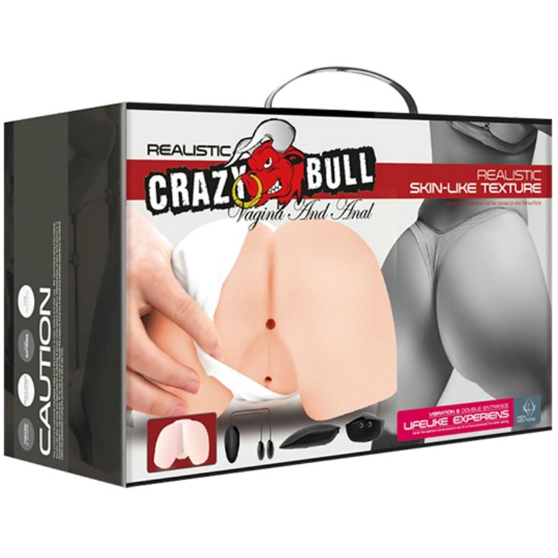 CRAZY BULL - VAGINA Y ANO REALISTAS CON VIBRACIÓN POSICIÓN 4