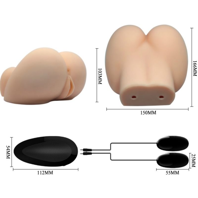 CRAZY BULL - VAGINA Y ANO REALISTAS CON VIBRACIÓN POSICIÓN 6