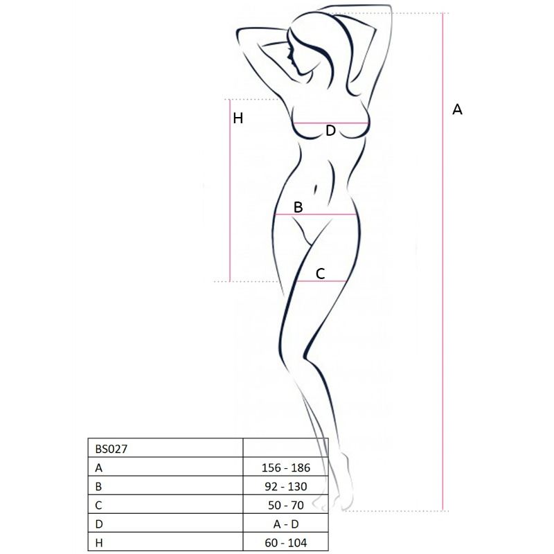 PASIÓN - MUJER BS027 BODYSTOCKING ESTILO VESTIDO NEGRO TALLA ÚNICA
