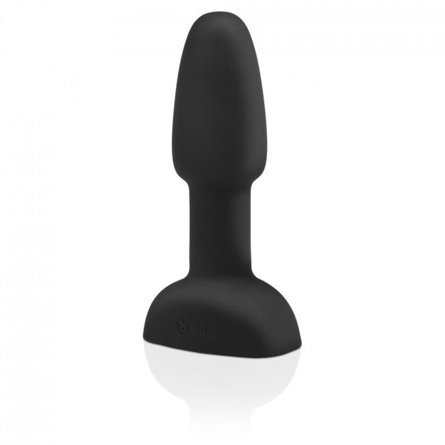 B-VIBE - Plug anal avec télécommande pour anulingus, petite taille, noir