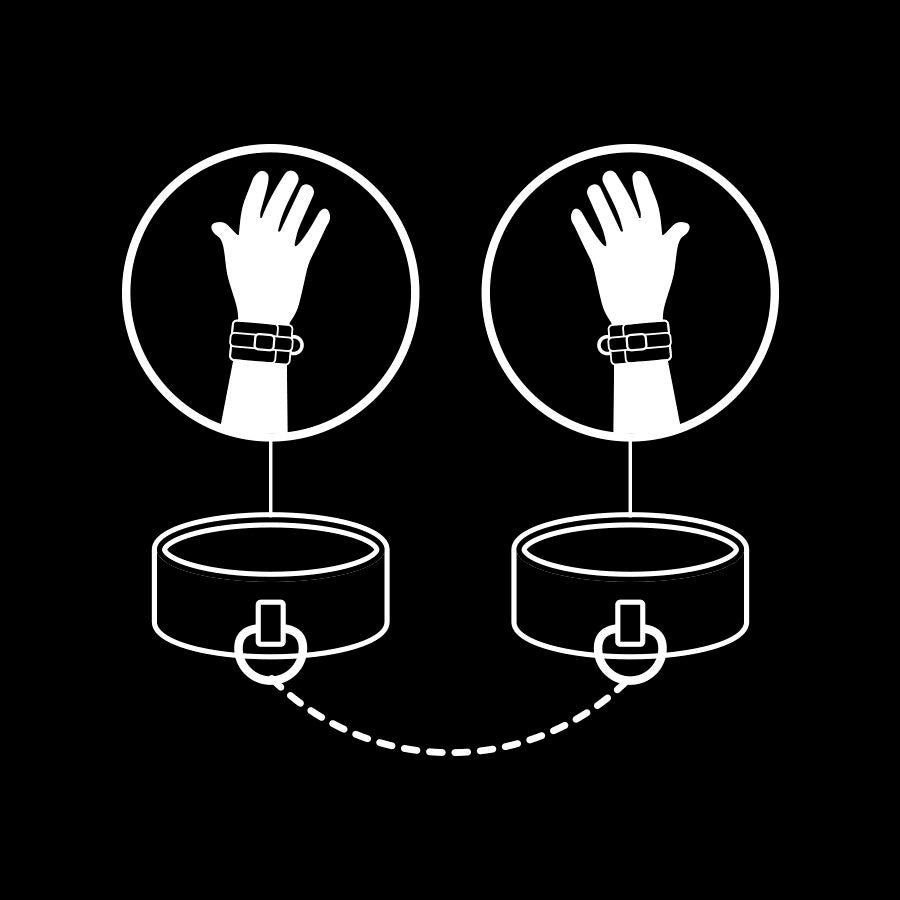 FETISH SUBMISSIVE - MENOTTES EN CUIR VEGAN AVEC DOUBLURE EN NOPRÈNE