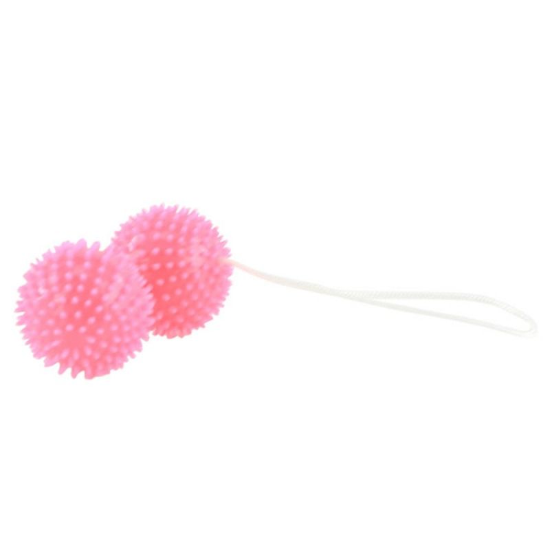 BAILE - BOLAS TEXTURIZADAS ROSAS DE 3,6 CM PARA UN PLACER PROFUNDO