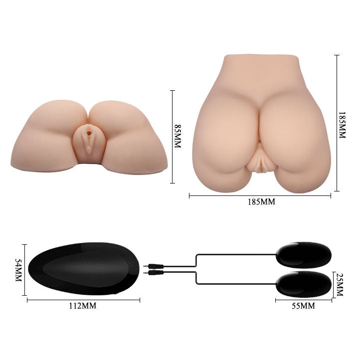 CRAZY BULL - VAGINA Y ANO REALISTAS CON VIBRACIÓN POSICIÓN 5