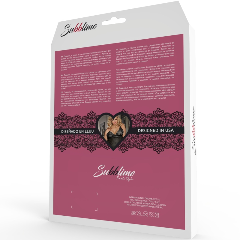 SUBBLIME - CONJUNTO DE TOP Y BRAGUITAS DE TIRANTES QUEEN PLUS