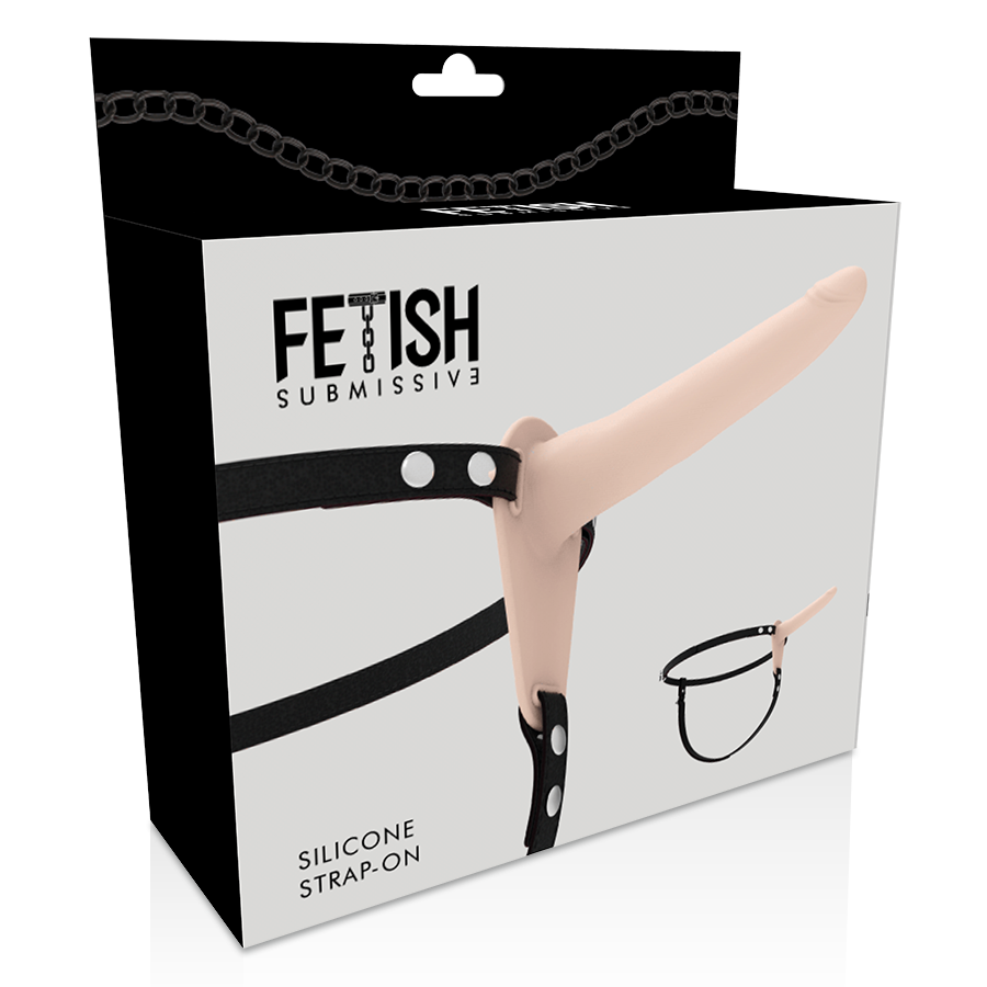 ARNÉS FETICHE SUMMISSIVE - SILICONA COLOR CARNE 15 CM
