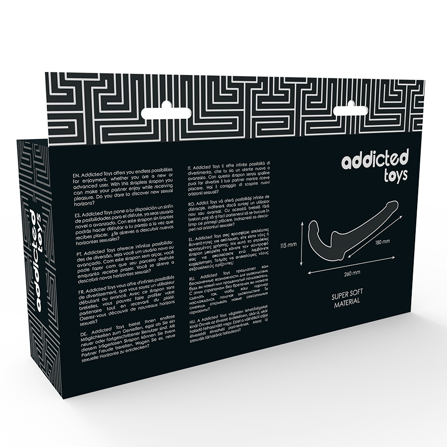 JUGUETES ADICTO - DILDO CON ARN S SIN SUJECIÓN NEGRO