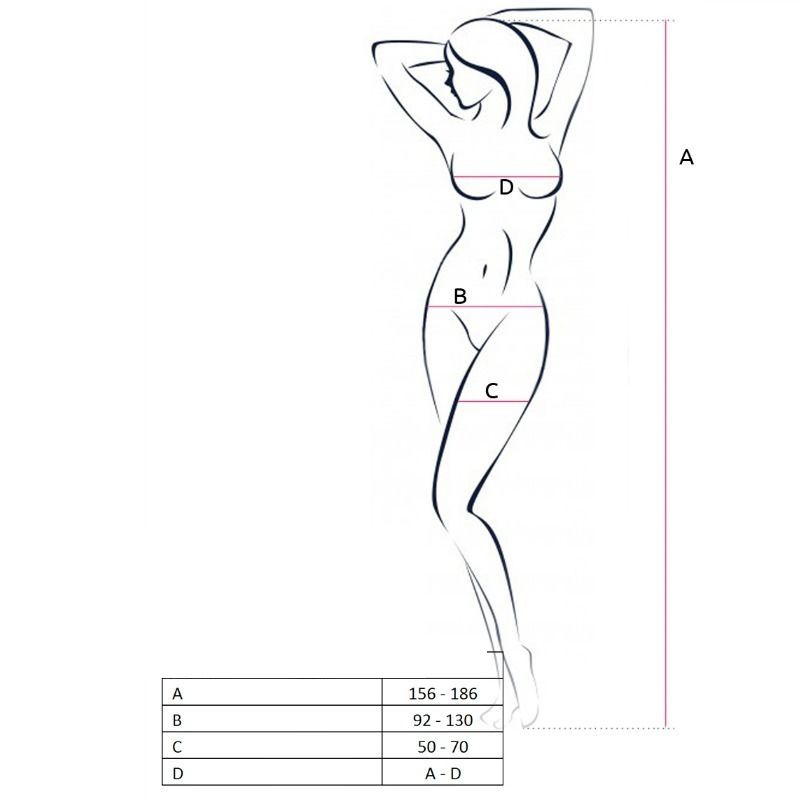PASIÓN - MUJER BS051 BODYSTOCKING BLANCO