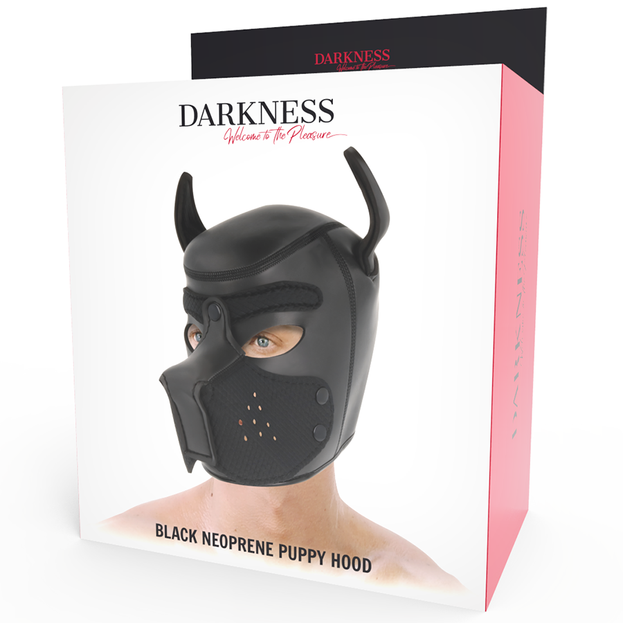OSCURIDAD - MÁSCARA DE NEOPRENO PARA PERROS CON BOZAL DESMONTABLE L
