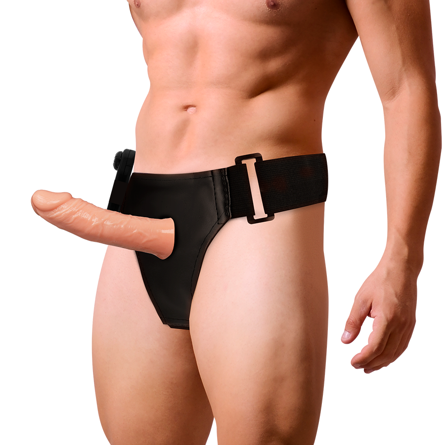 ARNÉS ATRACCIÓN - RNES HUECO BENNY CON VIBRADOR 15 CM -O- 4,5 CM