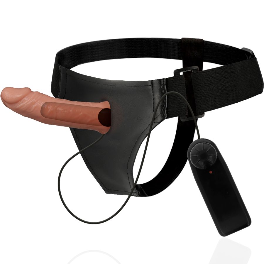 ARNÉS ATRACCIÓN - RNES HUECO BENNY CON VIBRADOR 15 CM -O- 4,5 CM