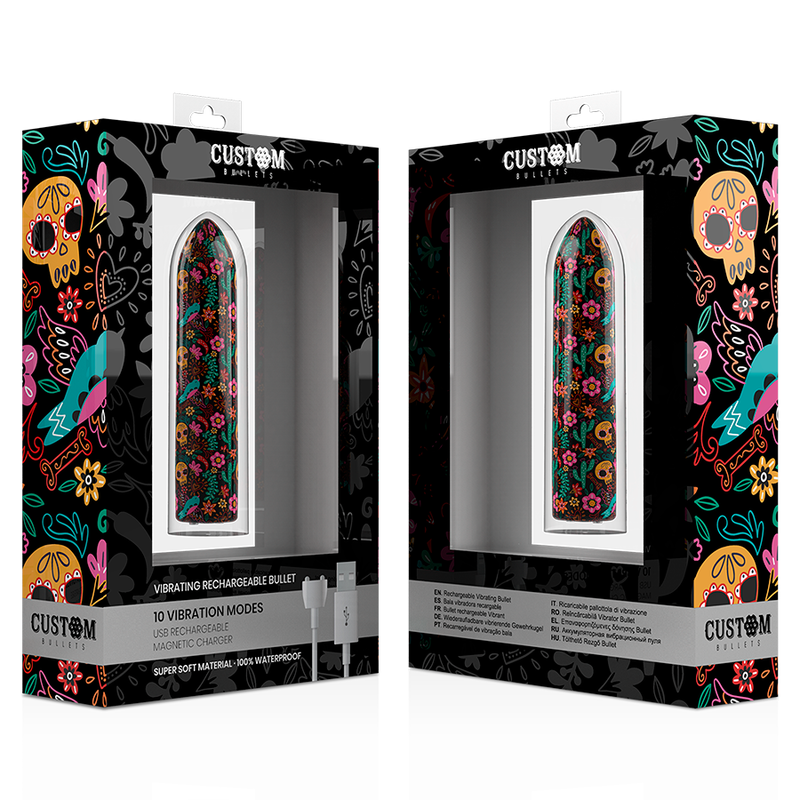 BALAS PERSONALIZADAS - BALA MAGNÉTICA DE CALAVERA RECARGABLE DE 10 INTENSIDADES