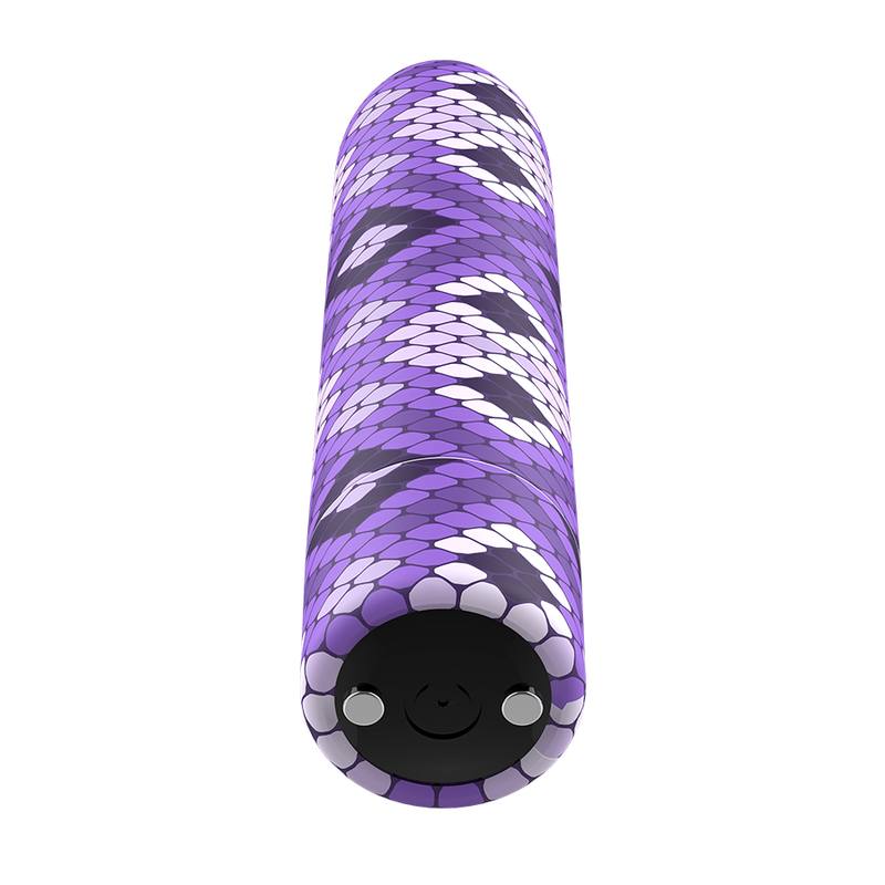 BALAS PERSONALIZADAS - BALA MAGNÉTICA SERPIENTE MORADA RECARGABLE 10 INTENSIDADES