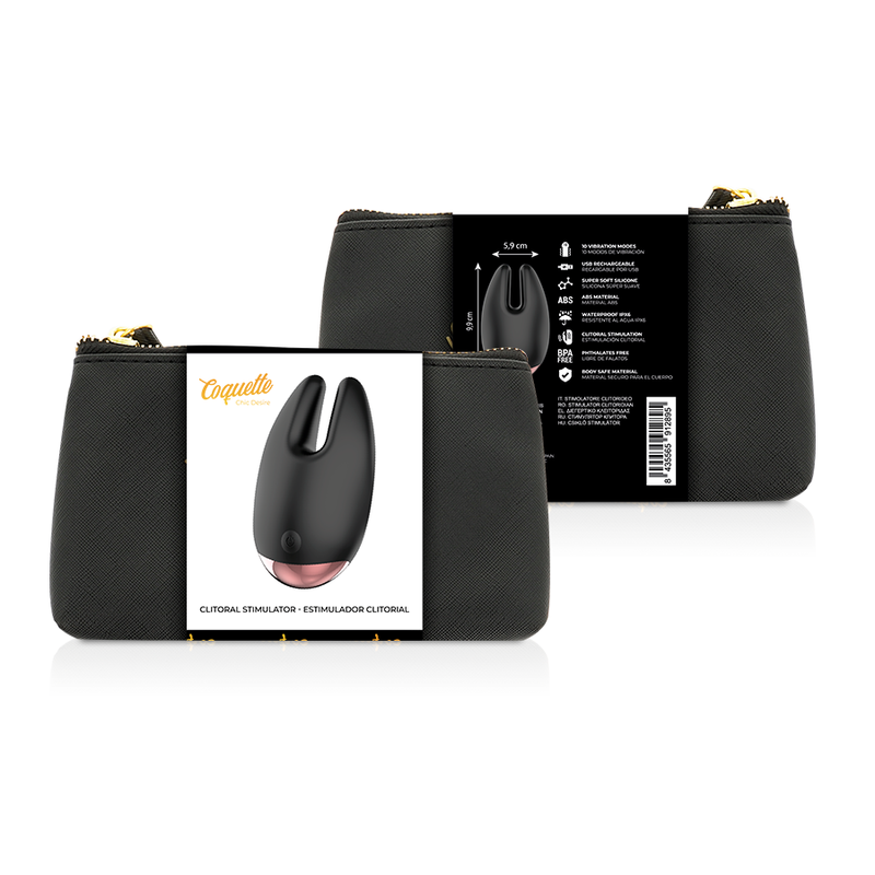 COQUETTE CHIC DESIRE - ESTIMULADOR CLÍTORIAL NEGRO/DORADO