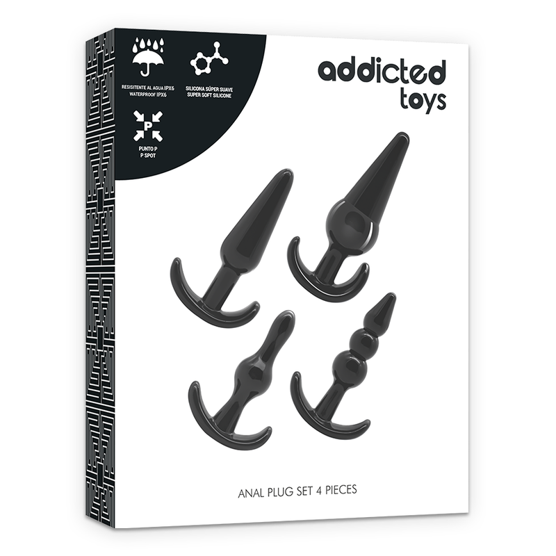 JUGUETES ADICTO - SET 4 TAPONES ANALES