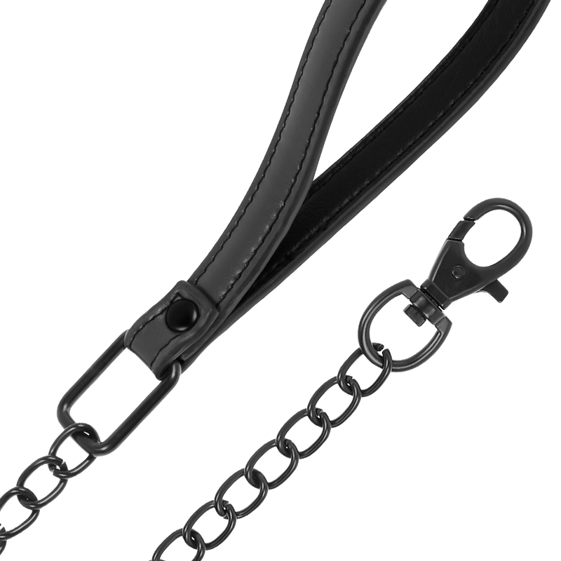 COLLAR DE CADENA CON FORRO DE NOPRENE PARA SUMISO FETICHE