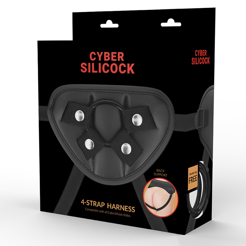 CYBER SILICOCK - ARNÉS CON CORREA Y 3 ANILLAS GRATIS