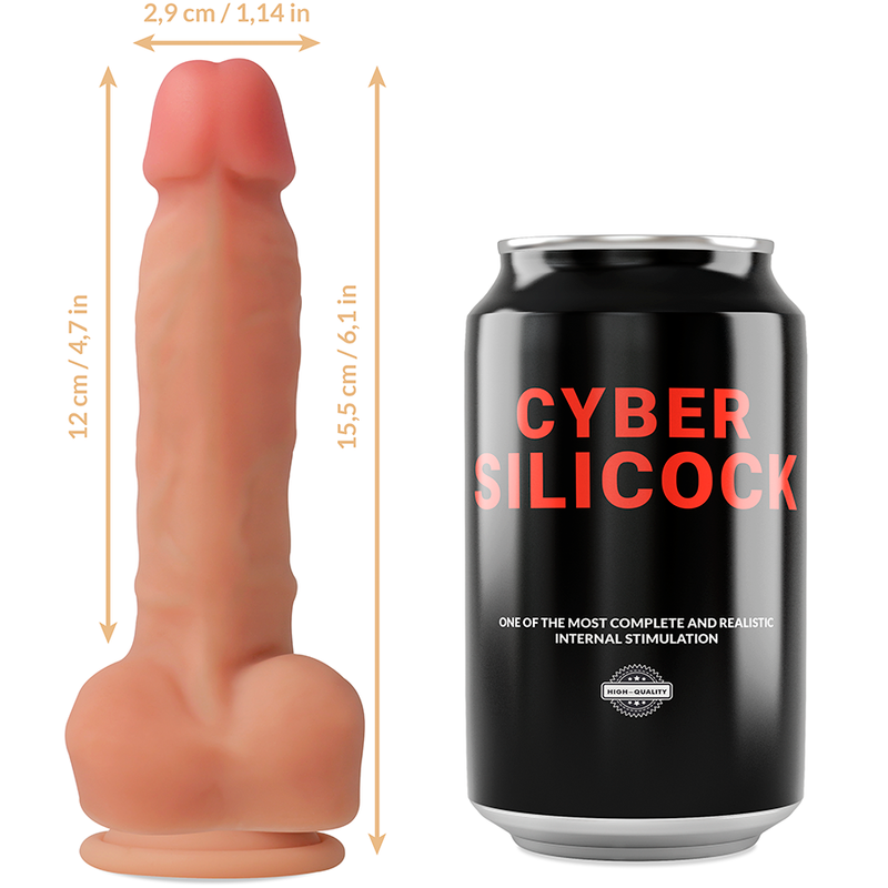 CYBER SILICOCK - STRAP-ON ANILLO CON 3 ANILLAS GRATIS 15.5 CM -O- 2.9 CM