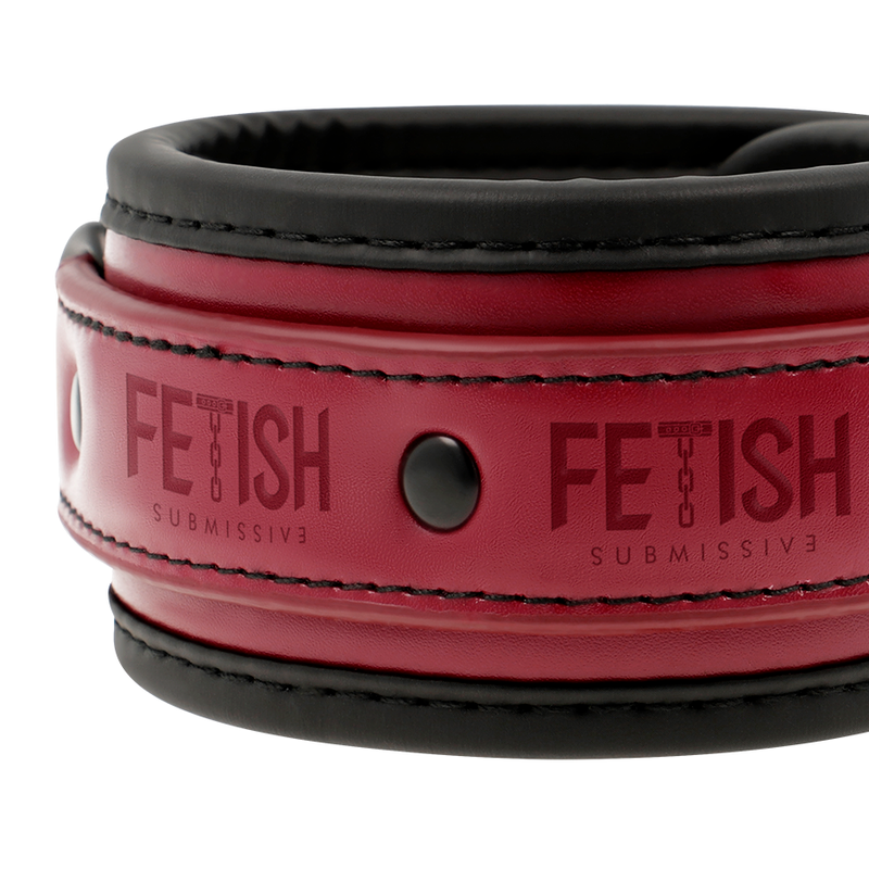 FETISH SUBMISSIVE DARK ROOM - ESPOSAS DE CUERO VEGANO CON FORRO DE NEOPRENO