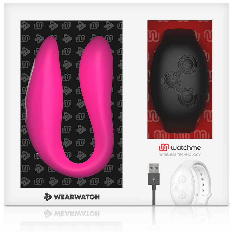 WEARWATCH - WATCHME VIBRADOR DE DOBLE TECNOLOGÍA FUCSIA/AZABACHE