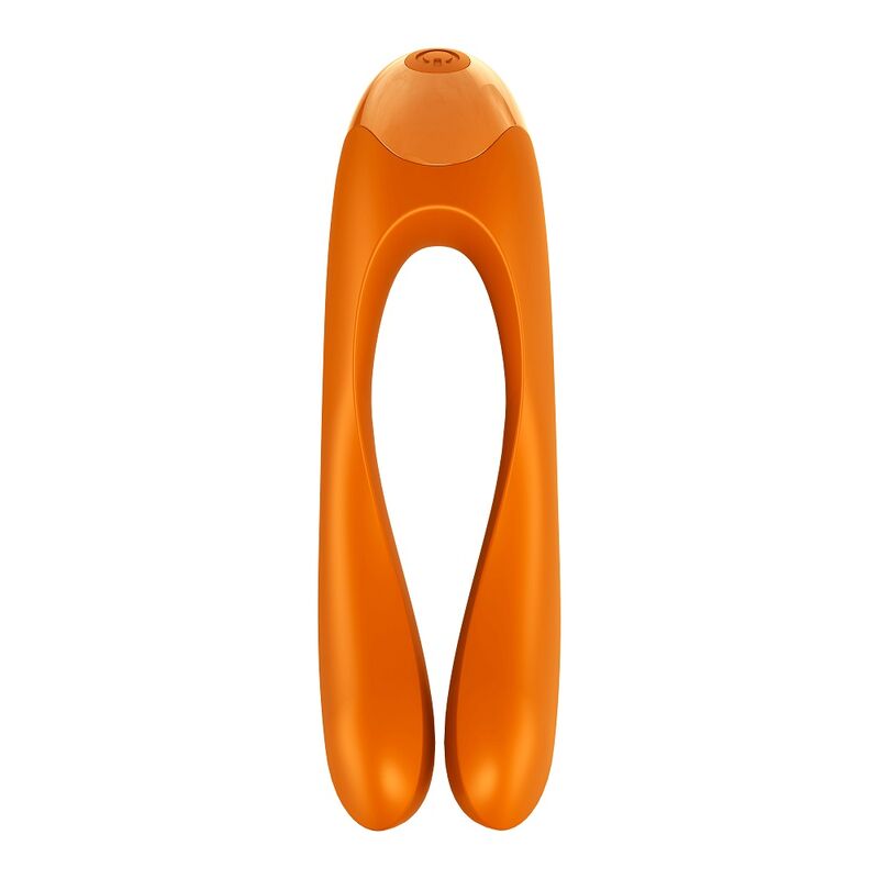 SATISFYER - Vibromasseur à doigt en forme de canne à sucre ORANGE