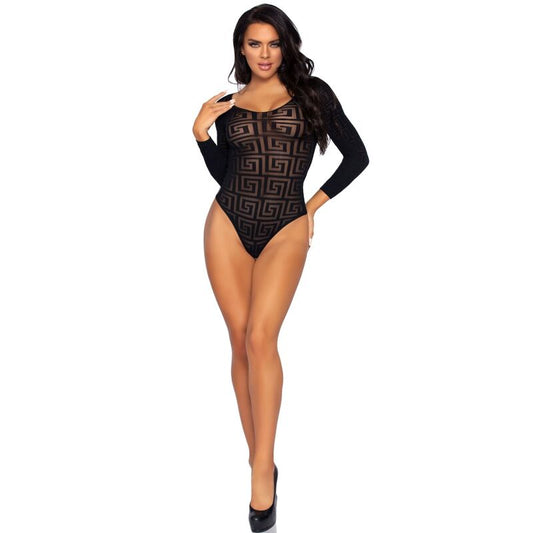 LEG AVENUE - BODY DE ENTREPIERNA CON BROCHES MOSAICO TALLA ÚNICA