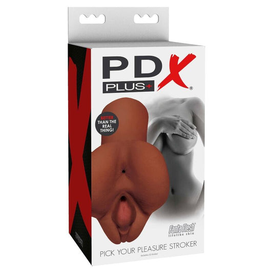 PDX PLUS - ELIGE TU PLACER MASTURBADOR DOBLE MARRÓN
