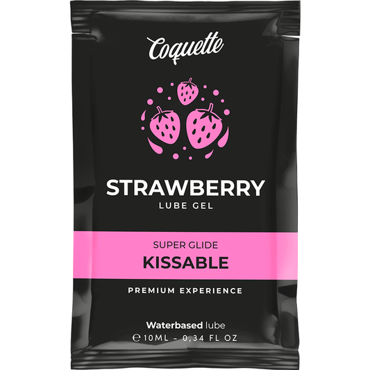 COQUETTE CHIC DESIRE - LUBRICANTE BESABLE A BASE DE AGUA FRESA EN BOLSILLO 10 ML
