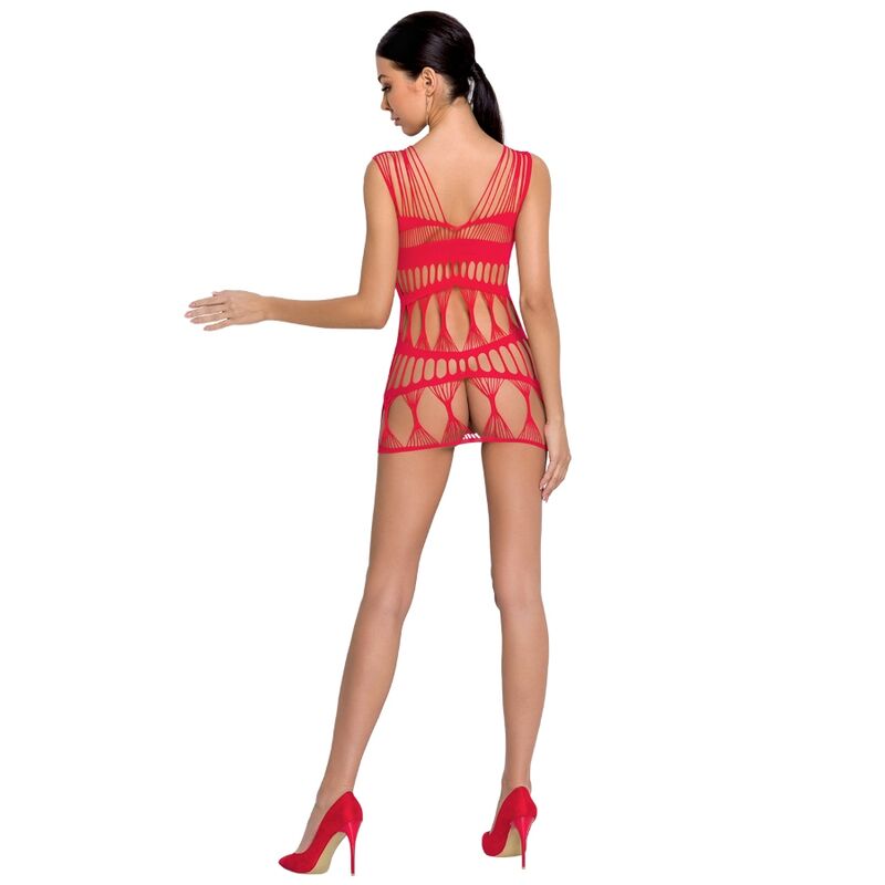 PASIÓN - MUJER BS089 BODYSTOCKING ROJO TALLA ÚNICA