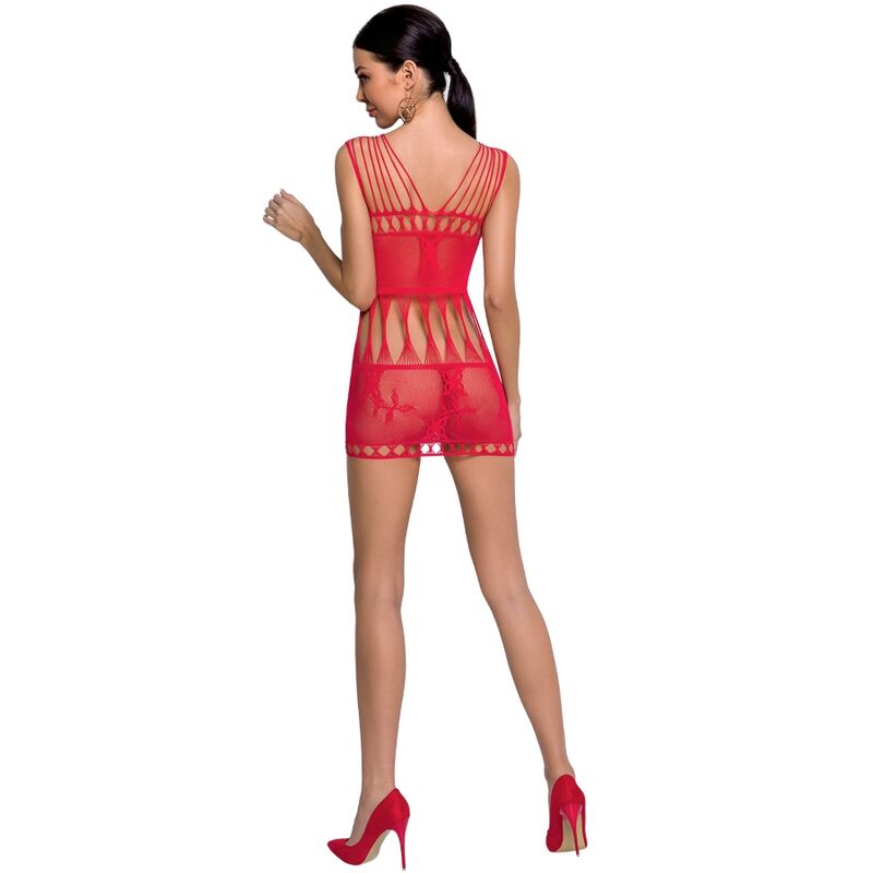 PASIÓN - MUJER BS090 BODYSTOCKING ROJO TALLA ÚNICA