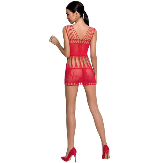 PASIÓN - MUJER BS090 BODYSTOCKING ROJO TALLA ÚNICA