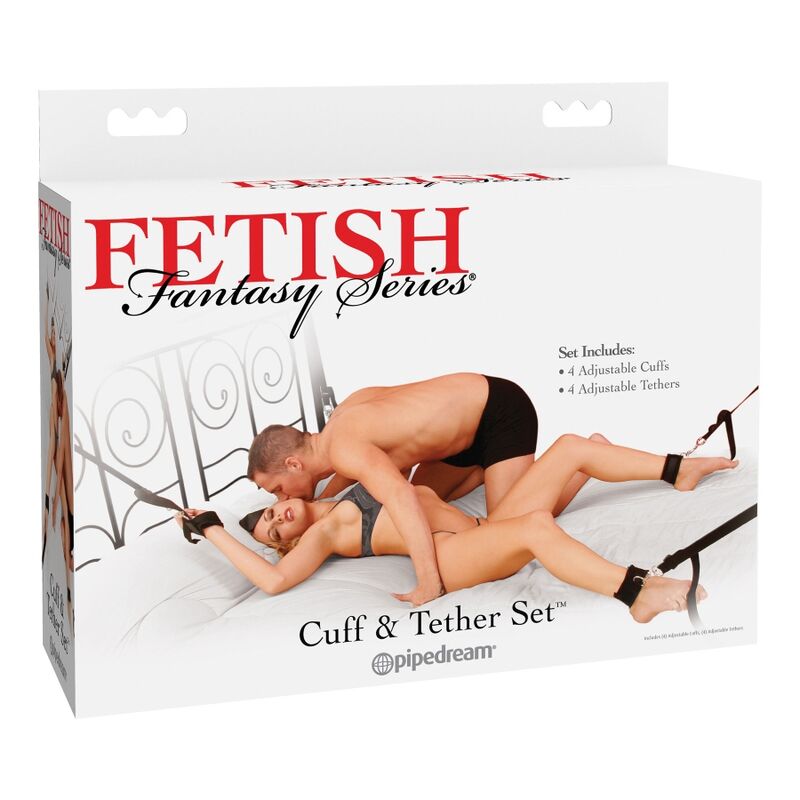 Conjunto de esposas y ataduras de fantasía fetiche