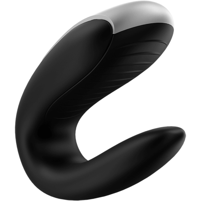 SATISFYER - VIBRADOR DOBLE FUN PARA PAREJAS NEGRO