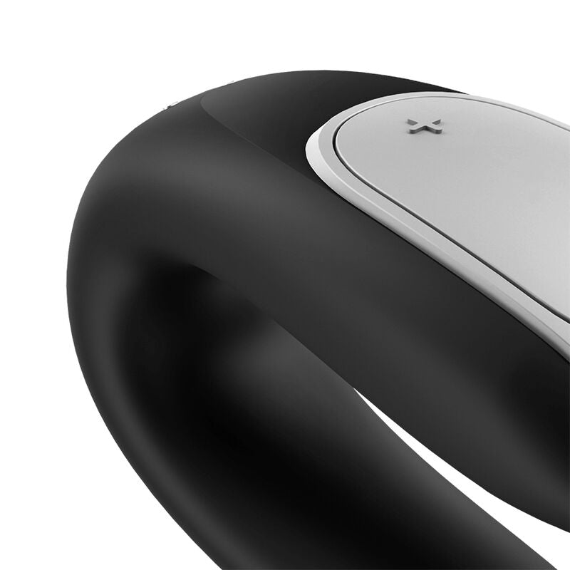 SATISFYER - VIBRADOR DOBLE FUN PARA PAREJAS NEGRO